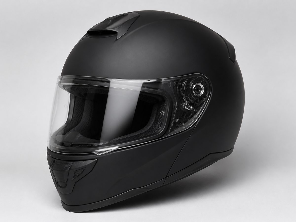 Casco integral certificado negro mate